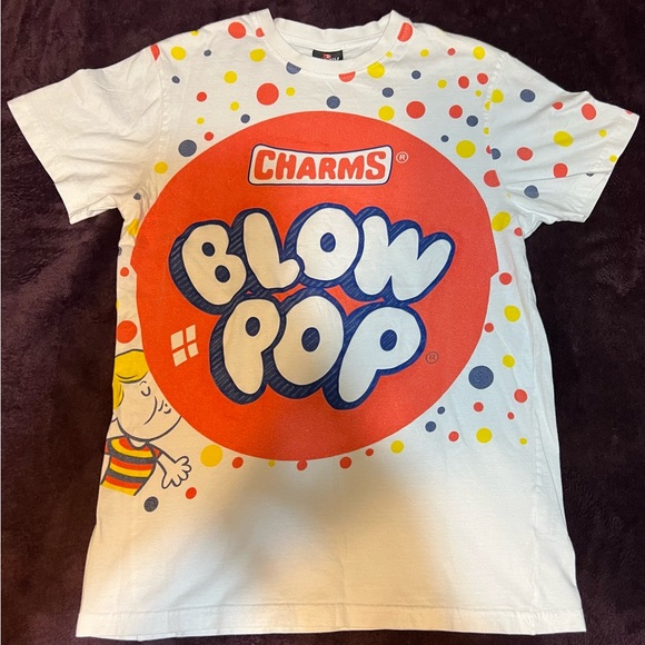 Charms Blow Pop Blowing Bubble Gum Candy Southpole T-Shirt Size small. Vintage. - Picture 1 of 4